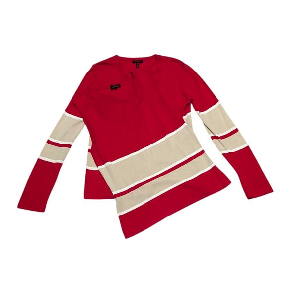 ESCADA Red Cream Cardigan Sweater Tank Top Bundle Long Sleeve Preppy Workwear - Picture 5 of 7